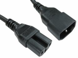 Cables Direct RB-255-MF1 cavo di alimentazione Nero 1 m Accoppiatore C14 Accoppiatore C15 (CDL 1m C14 to C15 Power Cable)