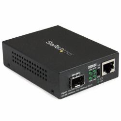 StarTech.com Multi-Mode [MM] / Single Mode [SM] Fiber Media Converter for 10/100/1000 Networks, Standalone Gigabit Ethernet to Fiber Converter, Open SFP Slot - TAA (COPPER ETHERNET TO FIBER MEDIA -...