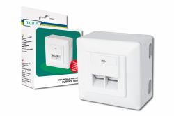 Digitus DN-9006-N socket-outlet RJ-45 White (DIGITUS CAT 6 - MODULAR WALL OUTLET SHIELDED .)