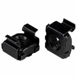 StarTech.com Dadi a Gabbia M5 per Rack 19" e 10" con Fori Quadrati, Strumento di Installazione Incluso, Colore: Nero, Conforme TAA, Confezione da 100 (100 PKG M5 CAGE NUTS - .)