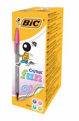 BIC Cristal Fun Rosa Penna a sfera 20 pz (BIC Cristal Fun Pink Ballpoint Pen Large Pack of 20)