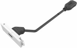 Vision TC3 HDMI presa energia (Modular AV faceplate component - HDMI module - female socket on front with tail at rear with female connector - HDMI v2.0 - 8k at 60 hz - awg 28 - total length 200 mm...