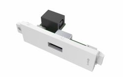 Vision TC3 USBA presa energia USB Bianco (Modular AV faceplate component - USB A [on front] to B module - square B type socket on the rear and A type socket on the front - USB 2.0 - fixes into tech...
