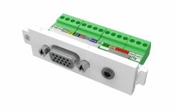 Vision TC3 VGAF3.5MM VGA + 3.5 mm Bianco presa energia (Modular AV faceplate component - VGA and minijack module - female 15-pin VGA and minijack socket for audio on front - bare-wire phoenix conne...