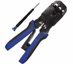 Equip 129404 pinza crimpatrice Nero, Blu (Equip Crimping Tool Professional RJ11/12/45 Connector [1Year warranty])