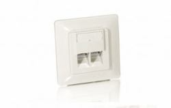 Equip 125722 presa energia RJ-45 Bianco (Cat.5E German Modular - Faceplate - Warranty: 12M)
