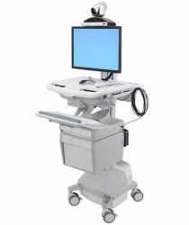Ergotron StyleView Bianco Pannello piatto Carrello multimediale (STYLEVIEW TELEMEDICINE CART - WITH SINGLE MONITOR SLA EU)