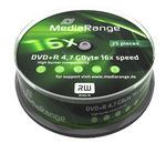 MediaRange MR404 4,7 GB DVD+R 25 pz (DVD+R 4,7GB 16x SP[25] - MR404 , DVD+R, cakebox, 25 - pc[s], 4.7 GB - Warranty: 12M)