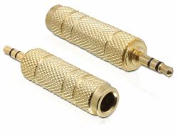 DeLOCK 65360 adattatore per inversione del genere dei cavi 3.5 mm 6.35 mm Oro (DeLOCK lyd adapter)