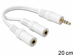 DeLOCK 65447 splitter audio Bianco (Delock audiokabel - 20 cm)