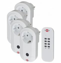 Brennenstuhl 1507050 adattatore per presa di corrente Bianco (Funkschaltset 1000W RC CE1)