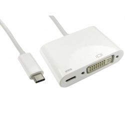 Cables Direct USB3C-DVICAB-WPD adattatore grafico USB Bianco (CDL 15CM USB TYPE C-DVI+PD)
