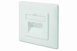 Digitus DN-9008-1 presa energia 2 x RJ-45 Bianco (DIGITUS CAT 6A NETWORK OUTLET - CLASS EA FLUSH HORIZONTAL IN)