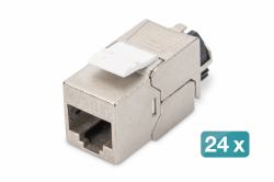 Digitus CAT 6A Keystone module, shielded with intelligent cable manager, set [24 pieces] (CAT6A KEYSTONE MODULE ICM SET X24)