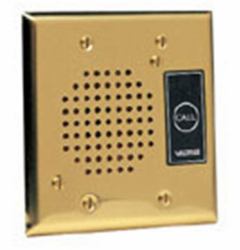 Valcom Doorplate Speaker w/LED Ottone (VALCOM V-1072B T/BACK SPKR DOOR BRASS)
