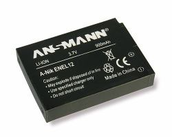 Ansmann A-Nik EN EL 12 Ioni di Litio 900 mAh (A-Nik En El 12 Lithium-Ion - [Li-Ion] 900 Mah - Warranty: 12M)