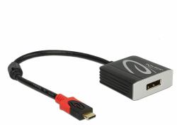 DeLOCK 63312 adattatore grafico USB 4096 x 2160 Pixel Nero (Delock Adapter USB-C =>DP [St/Bu] 15cm schw./black)