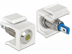DeLOCK 86436 cavo di collegamento Keystone LED Blu, Acciaio inox, Bianco, Giallo (Delock Keystone LED yellow 6 V flat -)