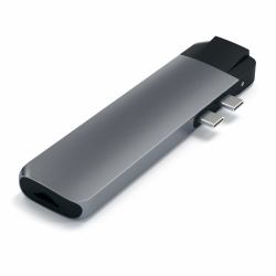 Satechi ST-TCPHEM replicatore di porte e docking station per laptop Thunderbolt 3 Grigio 