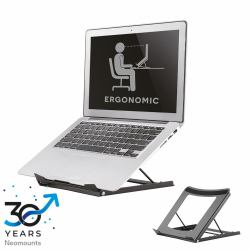 Neomounts NSLS075BLACK Laptop stand 10-16" - foldable - compact - universal (Neomounts NSLS075 - Stand - for notebook - powder-coated steel - black - screen size: 10"-15" - desktop)