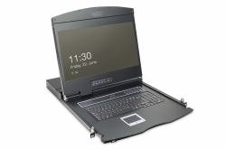 Digitus 19" LCD KVM console, 8-port VGA, German keyboard (19IN VGA TFT CONSOLE. 8-PORT - GERMAN KEYBOARD LAYOUT IN)