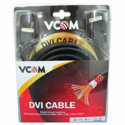 VCOM CG441D cavo DVI 3 m DVI-D Nero (VCOM DVI-D [M] to DVI-D [M] [24+1 pin] 3m Black Retail Packaged Display Cable, Works with Flat Panel Displays, Digital CRT Monitors, Projectors, and HDTVs)