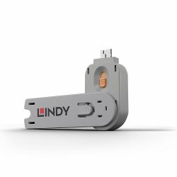 Lindy USB Type A Port Blocker Key, Orange (USB TYPE A PORT BLOCKER - KEY ORANGE)