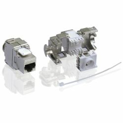 VALUE Cat.6a Keystone, RJ-45, shielded, toolless silver (KEYST KAT6A/KL.EA.RJ45 - GESCHIRMT)