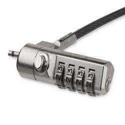 StarTech.com 6.5ft [2m] Laptop Cable Lock - 4 Digit Combination Laptop/Desktop Security Cable Lock for K-Slot Devices/Computers/Monitors - Portable Anti-Theft Vinyl Coated Steel Cable Lock (LAPTOP ...
