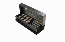 apg Solutions 460MOD03-0763 cash drawer Manual cash drawer (460 FLIP LID DRAWER 8C6VN INTEG - BLK 460X170X100 RJ11 800 RAN)