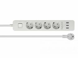 DeLOCK 11206 prolunghe e multiple 1,5 m 4 presa[e] AC Interno Bianco (Delock Extension Socket - stikdÃ¥se - 4)