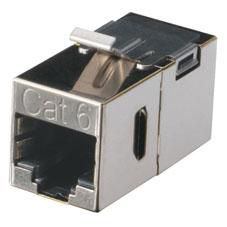 CAT6 KEY COUP SHIELDED - THROUGH COUPLER FM693, Grey, - RJ-45, RJ-45, 7.62 mm, 31.8 mm, 12.7 mm - Warranty: 1188M
