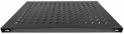 Intellinet 19" Fixed Shelf, 1U, 800mm Depth, Heavy-Duty, Max 100kg, Black (19IN FIXED SHELF 1U 800MM BLACK - -HEAVY DUTY METAL)
