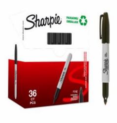 Sharpie 2025040 evidenziatore 36 pz Nero (Sharpie 2025040 Fine Black Permanent Pens Box of 36)