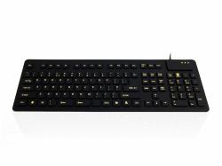 accuratus WP127 V2 tastiera Industriale USB + PS/2 QWERTY Inglese UK Nero 