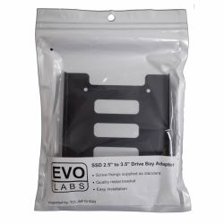 Evo Labs ESHD-2535A computer case part HDD mounting bracket (Evo Labs 2.5 INCH to 3.5 INCH Single Internal Drive Bay Adapter, Metal, for 2.5 INCH SSD/HDD)