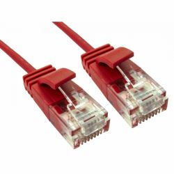 cablesdirect Cables Direct ERSLIM-101R cavo di rete Rosso 1 m Cat6 U/UTP [UTP] 