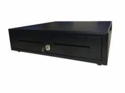 apg Solutions ECDS01-B405-A cash drawer Manual cash drawer (HARDWIRED PRINTER INTERFACE - BLACK 4X8 405X420X100 STEEL)