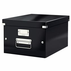Leitz 60440095 scatola di conservazione Cartone Nero (Leitz 60440095 Click and Store WOW Medium Storage Box Black)