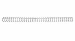 GBC Spirali metalliche WireBind 34anelli 5mm 100pz (Rexel 2101007E 5mm Wires Silver)