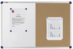 Nobo Lavagna combinata Classic in feltro/acciaio laccato 1200x900 (Nobo 1902258 Classic Combi Felt Steel Noticeboard 1200x900mm)