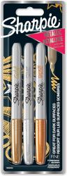 Sharpie 1986006 evidenziatore 3 pz Punta sottile Bronzo, Oro, Argento (Sharpie 1986006 Permanent Metallic Markers Fine Point Pack of 3)