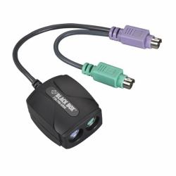 Black Box AC247A cavo PS/2 2x 6-p Mini-DIN Nero (Blackbox PS/2 KYBD & MSE EMULATION DEV W/ PASS THRU CONNCTRS [1Year warranty])