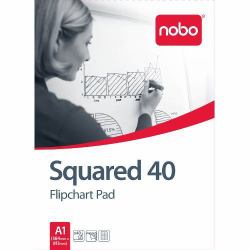 Nobo Blocco 40 fogli [A1] a quadretti per lavagna a fogli mobili (Nobo 34631166 40 Page 580x810mm Squared Flipchart Pad - Pack of 5)