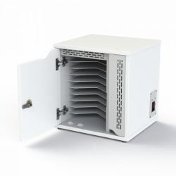 Loxit 7784 portable device management cart/cabinet Desktop & wall mounted White (7784 - Tabinet 10 Desk & Wall Mounted USB Charge - White)