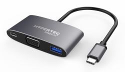 Hypertec AdaptLite VGA Cablato USB 3.2 Gen 1 [3.1 Gen 1] Type-C Antracite, Argento 
