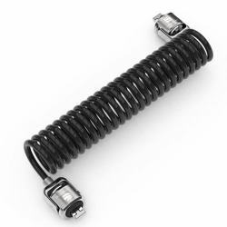 Compulocks Dual Head Coiled T-bar Security Keyed Cable Lock (DUAL HEAD COILED T-BAR SECURITY - KEYED CABLE LOCK)