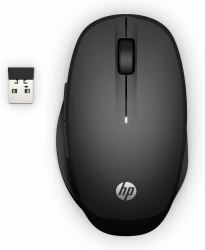 HP Dual Mode Mouse (Dual Mode Black Mouse 300 E - Dual Mode, Right-hand, - Optical, RF Wireless+Bluetooth, 3600 DPI, Black - Warranty: 6M)