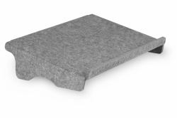 BakkerElkhuizen Q-doc 100 Circular porta documenti Feltro in PET Grigio (Q-Doc 100 Circular Document - Holder Pet Felt Grey - Warranty: 12M)