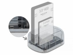 DeLOCK Docking Station con USB Type-C per 2 x SATA HDD / SSD trasparenti (Delock USB Type-C Docking Station for)